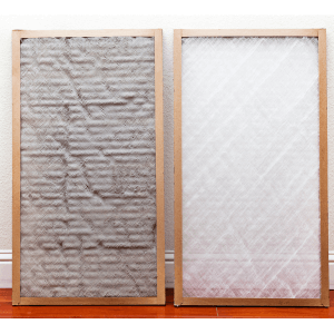 poor indoor air quality from dirty filter