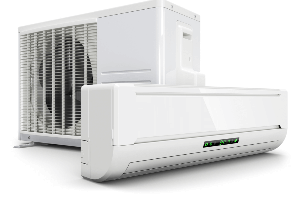 air conditioning mini split system on white background