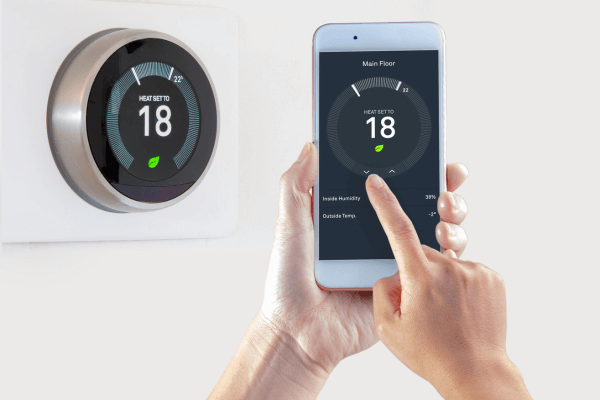 smart thermostat upgrade and phone